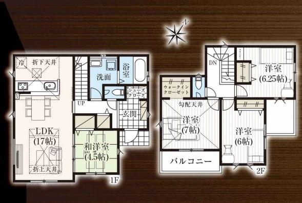 千葉市宮野木台12期　１号棟 間取り図画像