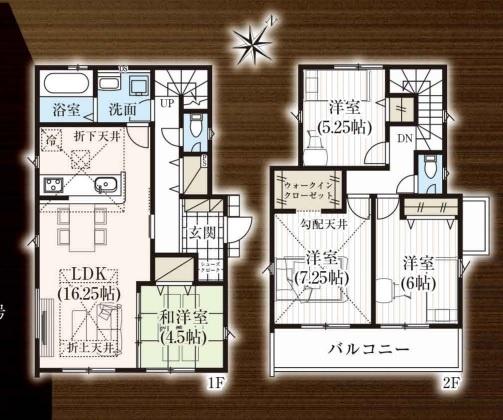 千葉市宮野木台12期　２号棟 間取り図画像