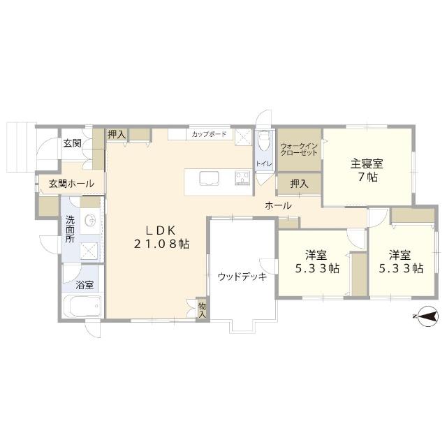 八街市富山　中古戸建 間取り図画像