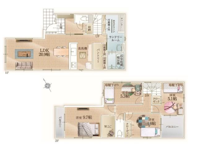 千葉市稲毛区天台６期 間取り図画像