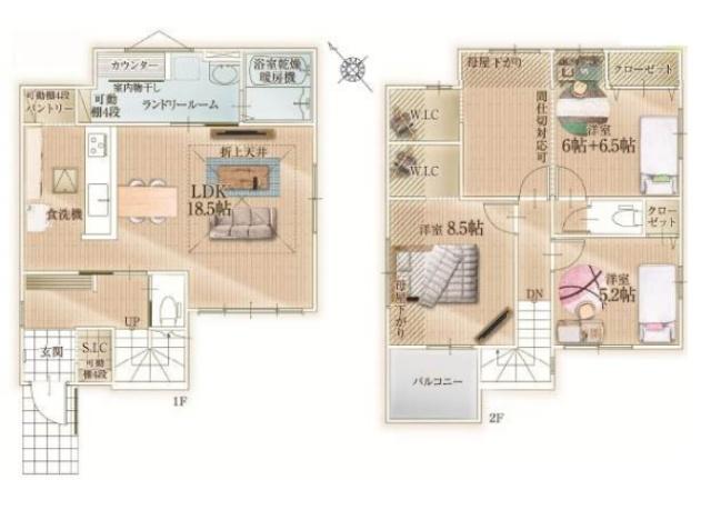 千葉市美浜区磯辺１１期　２号棟 間取り図画像