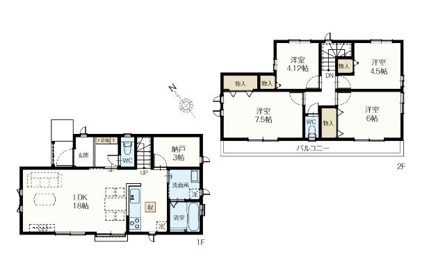 千葉市緑区誉田町１丁目830番≪２期≫　Ｇ号棟 間取り図画像