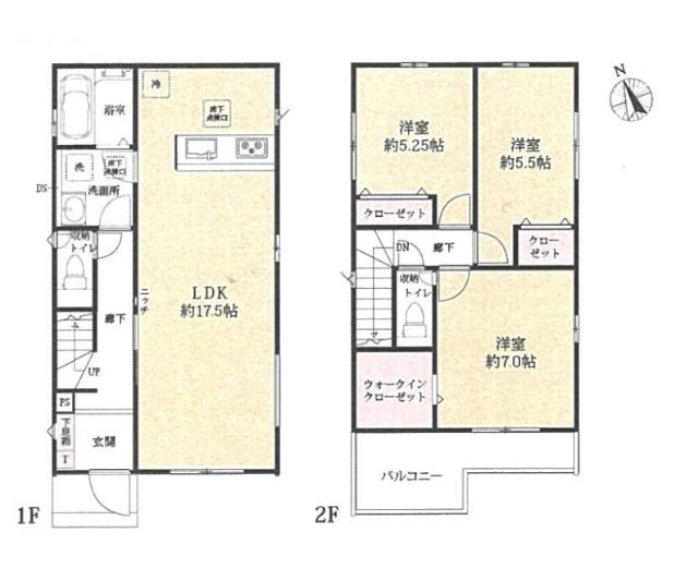 千葉市みつわ台20期　１号棟 間取り図画像