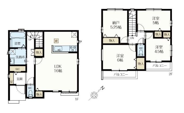 浦安市海楽１丁目20番　Ｂ号棟 間取り図画像