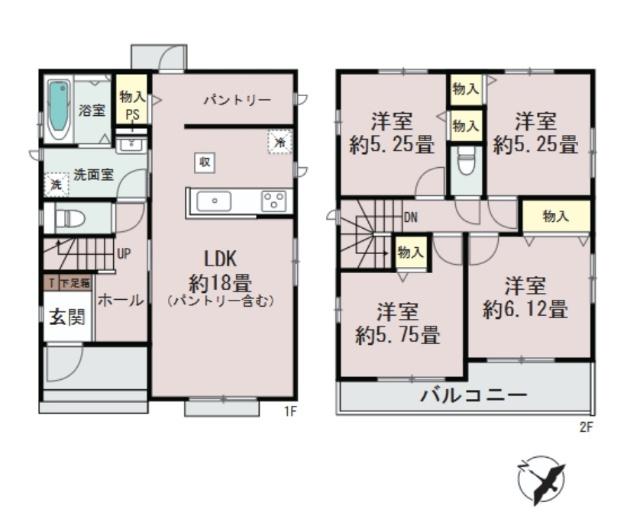千葉市若葉区千城台北１丁目29番　A号棟 間取り図画像
