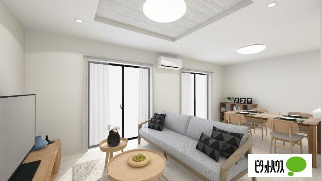 Livele Garden.S鎌ヶ谷市東初富４丁目　〜敷地面積56坪越え・角 リビング