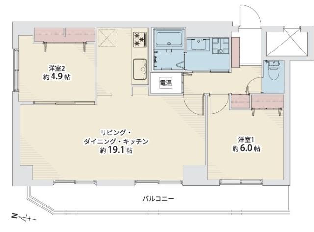 ライオンズマンション山鼻13条 間取り図画像