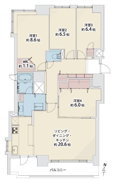 サウスガーデン山鼻 間取り図画像