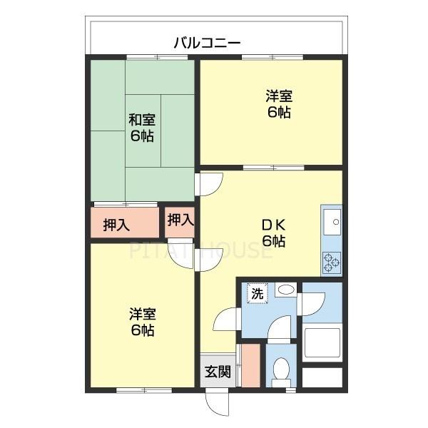 パインハイツ（103） 間取り図画像