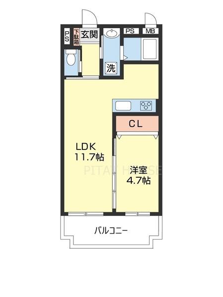 和歌山市中之島マンション 間取り図画像