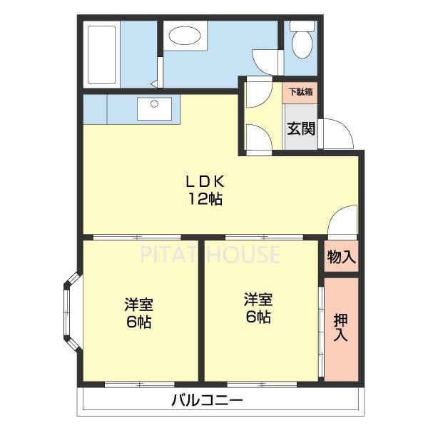 サンライト今福（2-A） 間取り図画像