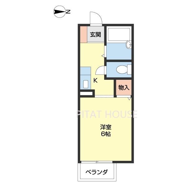 コーポ栄谷（206） 間取り図画像