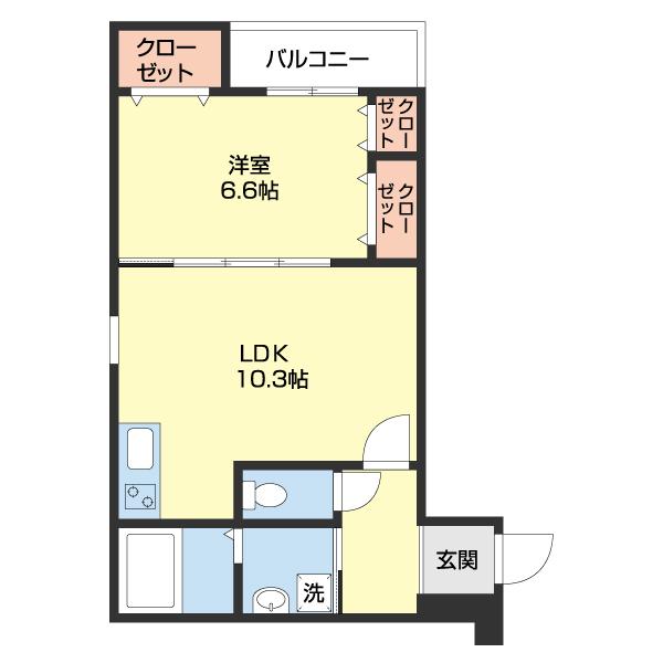 フジパレス吹屋町Ⅱ番館（103） 間取り図画像