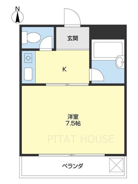 グリーンプラザ谷町壱番館（302） 間取り図画像