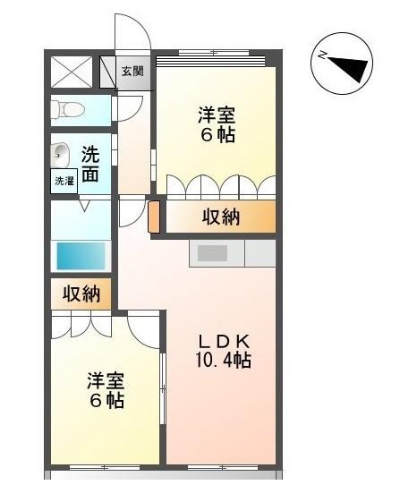 コート・ヴィラージュB棟 間取り図画像