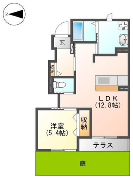 ボナール・ディアコート（101） 間取り図画像