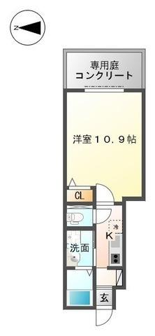 ソレアードⅢ（101） 間取り図画像