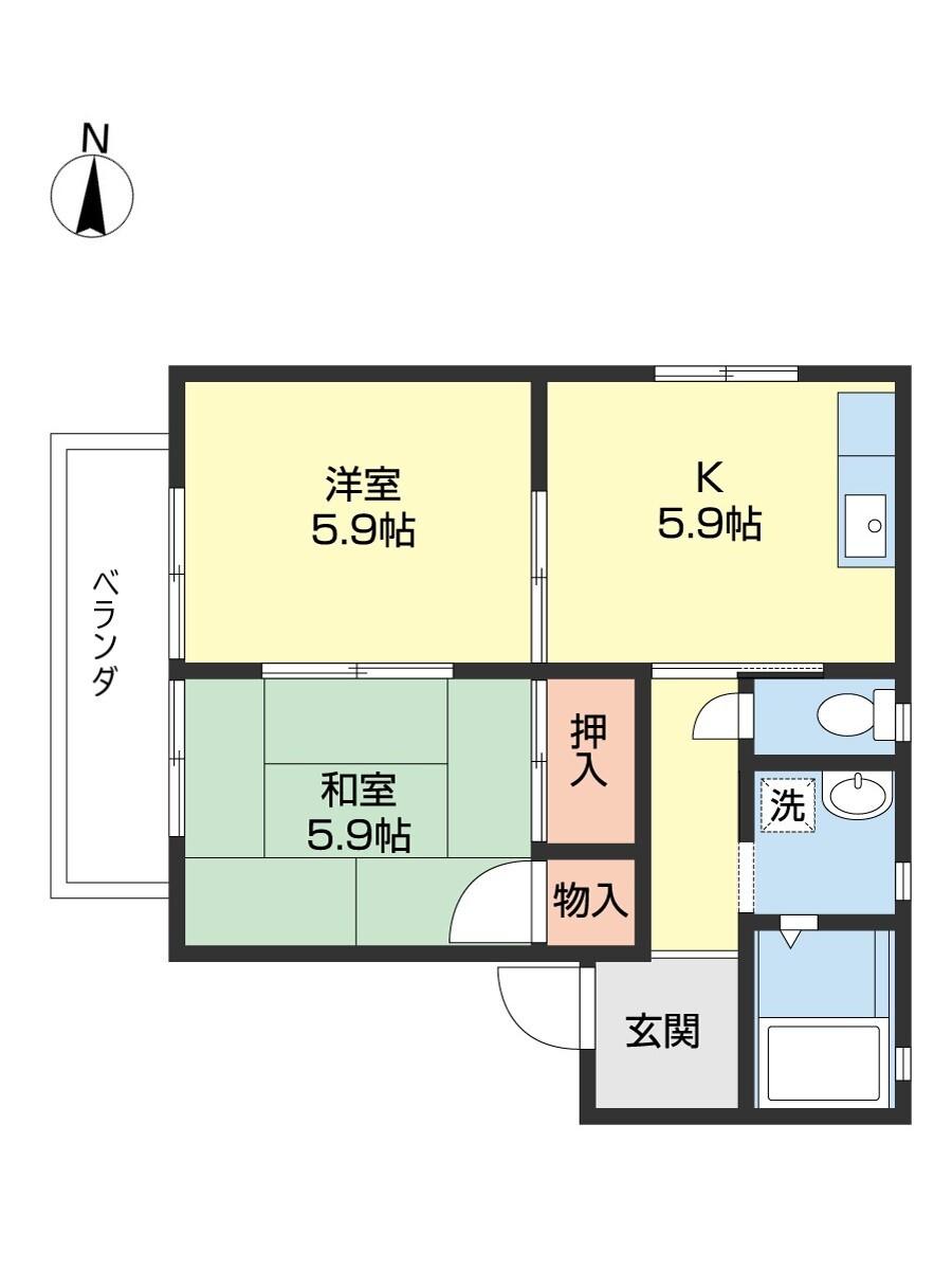 サンビレッジ宮前（201） 間取り図画像