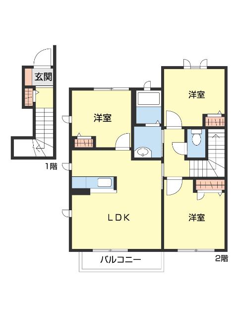 フローラル・アイⅡ（202） 間取り図画像