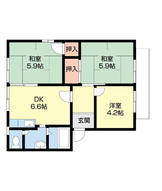 ウエストヒルズ（205） 間取り図画像