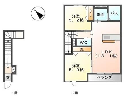 サン・モール松江（205） 間取り図画像