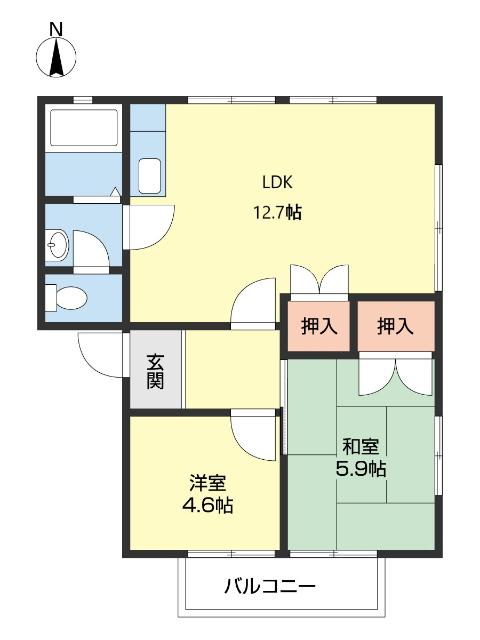 フレグランス加納（206） 間取り図画像