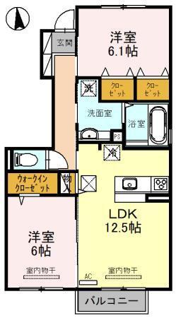 グランクレージュ有田川　B棟（B111） 間取り図画像