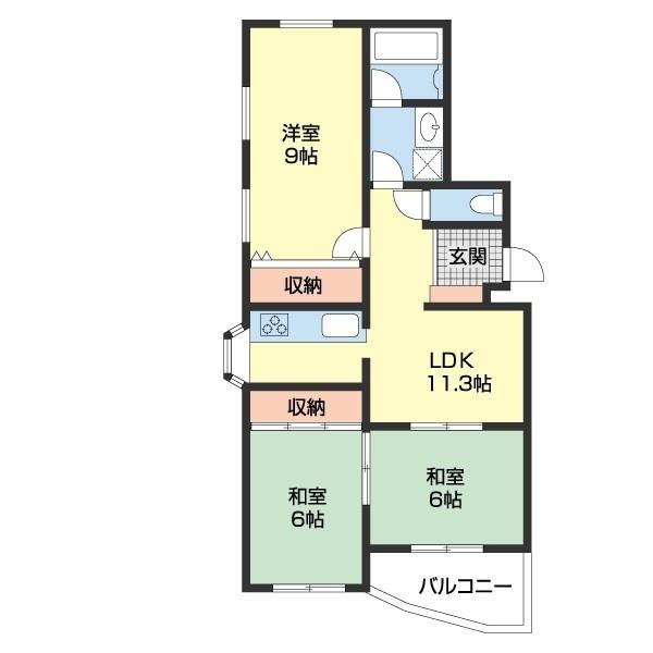 プレゼンス浜の宮（405） 間取り図画像