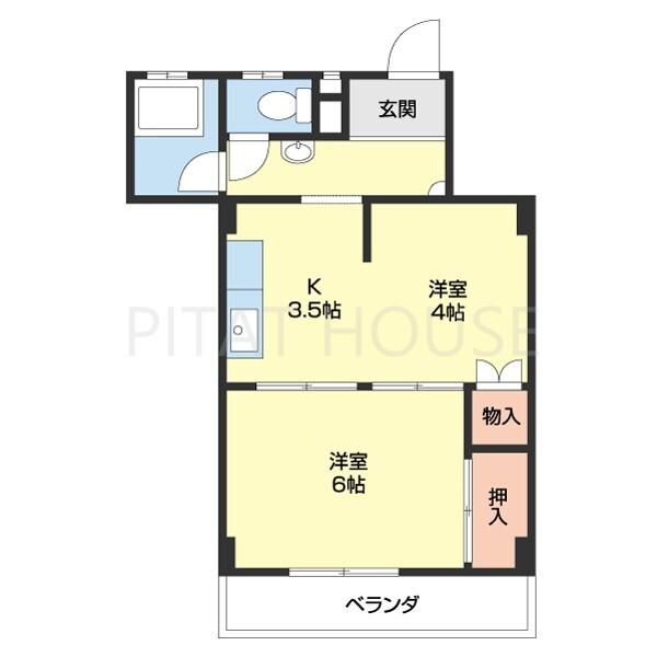 望洋マンション（302） 間取り図画像
