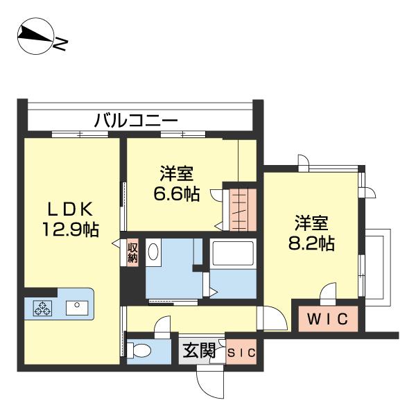 ベレオRianⅡ（202） 間取り図画像