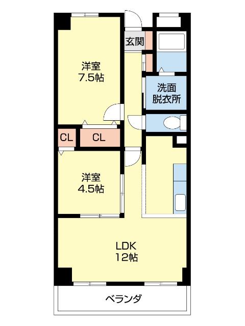 メゾン山水Ⅲ（203） 間取り図画像