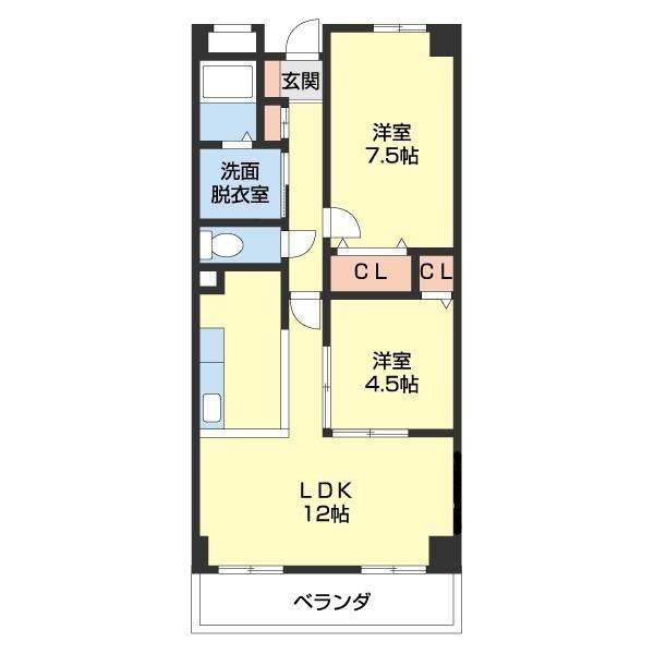 和歌山市紀三井寺マンション 間取り図画像