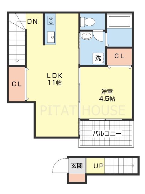 TJ西浜A（202） 間取り図画像