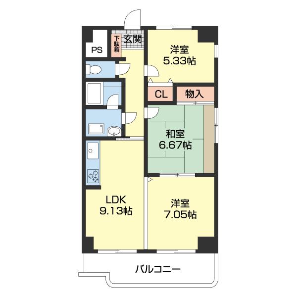プリムローズ（402） 間取り図画像