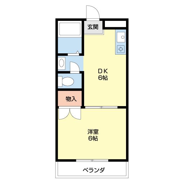 レオヤカタ（3-B） 間取り図画像
