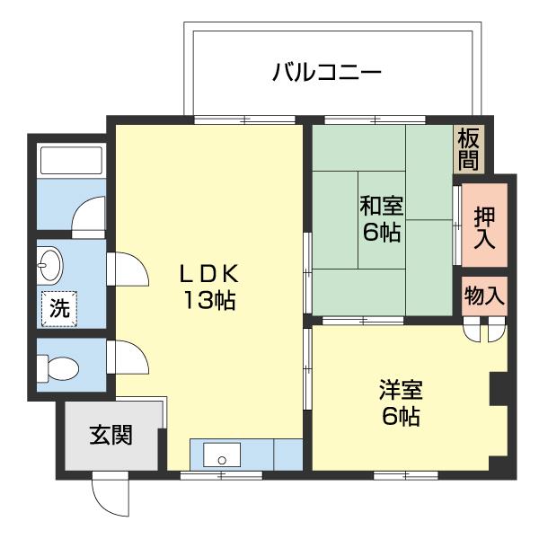 宝マンション（402） 間取り図画像