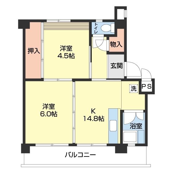 ビレッジハウス鳴滝12号棟（0504） 間取り図画像