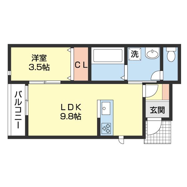 Solis北新（101） 間取り図画像