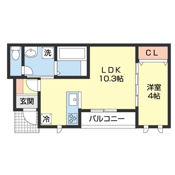 Solis北新（102） 間取り図画像