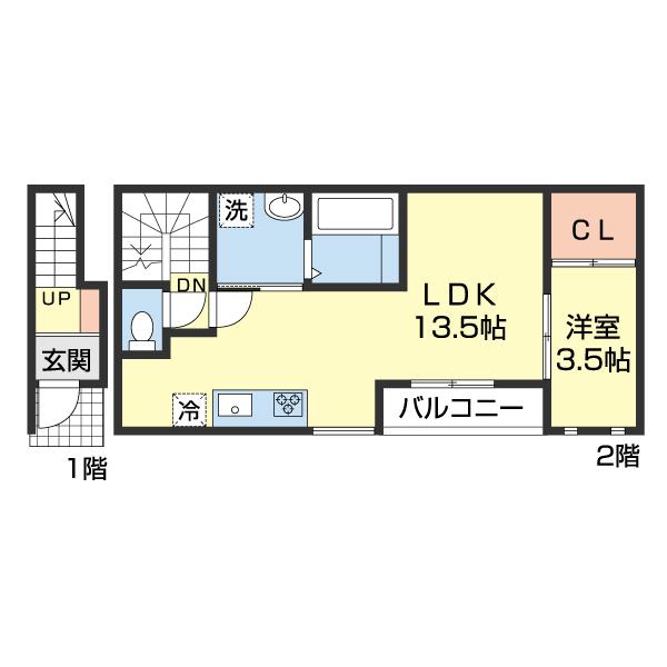 Solis北新（202） 間取り図画像
