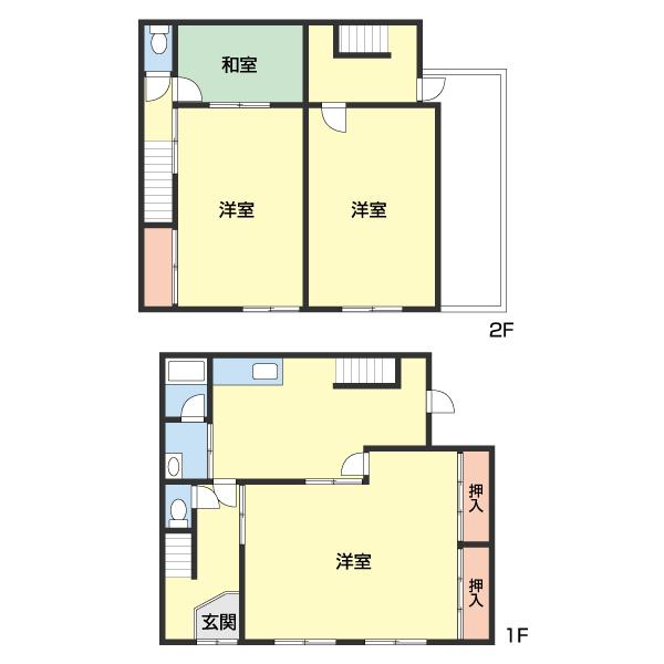岩出市中黒戸建（-） 間取り図画像