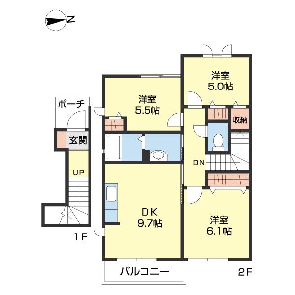 シャーメゾン華（205） 間取り図画像