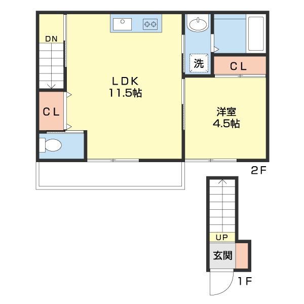 N-MAISON和歌浦南（202） 間取り図画像