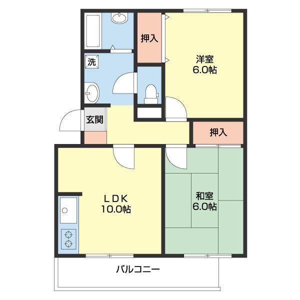 マンションニューハマ3A（301） 間取り図画像