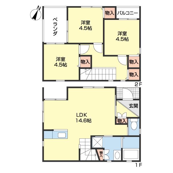 リュセル堀止C棟 間取り図画像