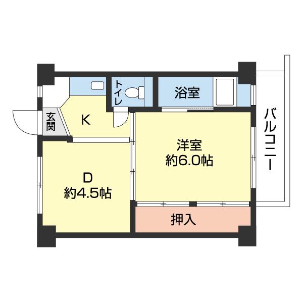 ビレッジハウス藤田1号棟（0110） 間取り図画像