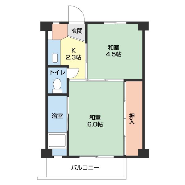 ビレッジハウス藤田2号棟（0305） 間取り図画像