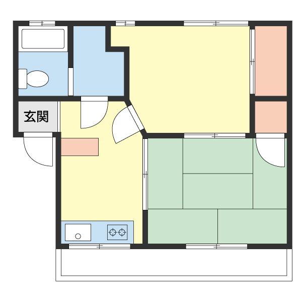 布引マンション（1-1） 間取り図画像