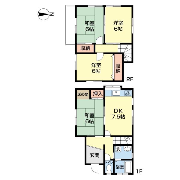 和歌山市川辺一戸建 間取り図画像