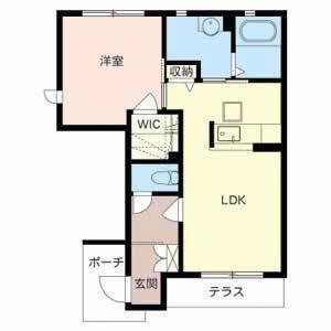 シャーメゾンふじいⅠ（101） 間取り図画像